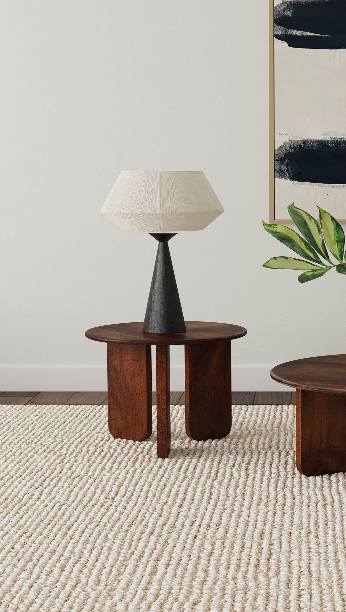 Dale Round Solid Mango Wood Side End Table Brown - MyWaynesHome #