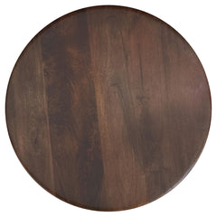 Dale Round Solid Mango Wood Side End Table Brown - MyWaynesHome #