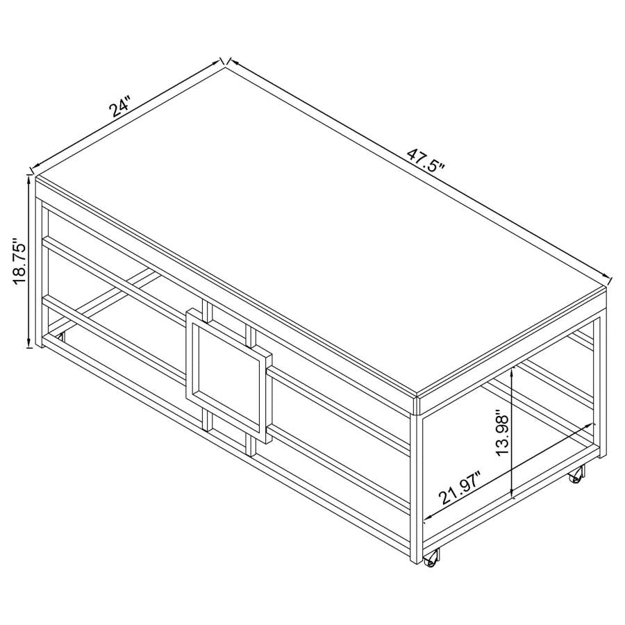 Dafina Silver Coffee Table - MyWaynesHome #