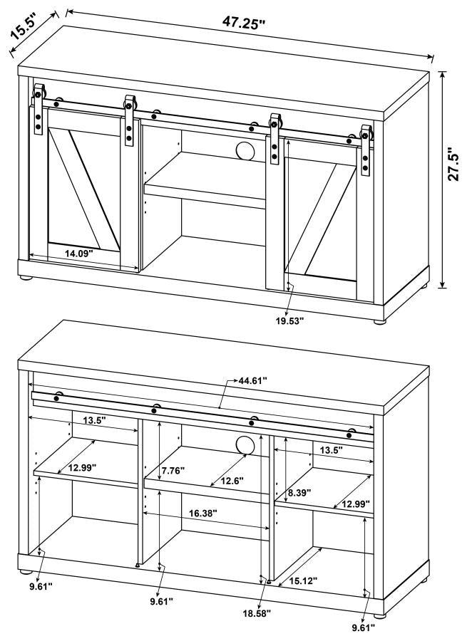 Brockton Brown 48" Tv Stand - MyWaynesHome #