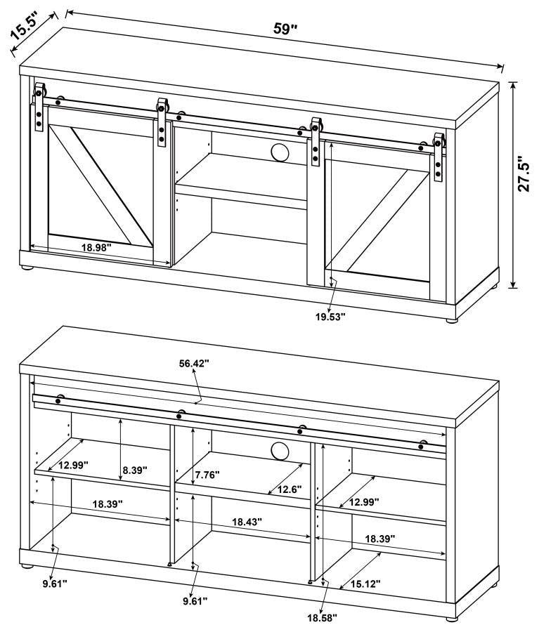 Brockton Brown 59" Tv Stand - MyWaynesHome #