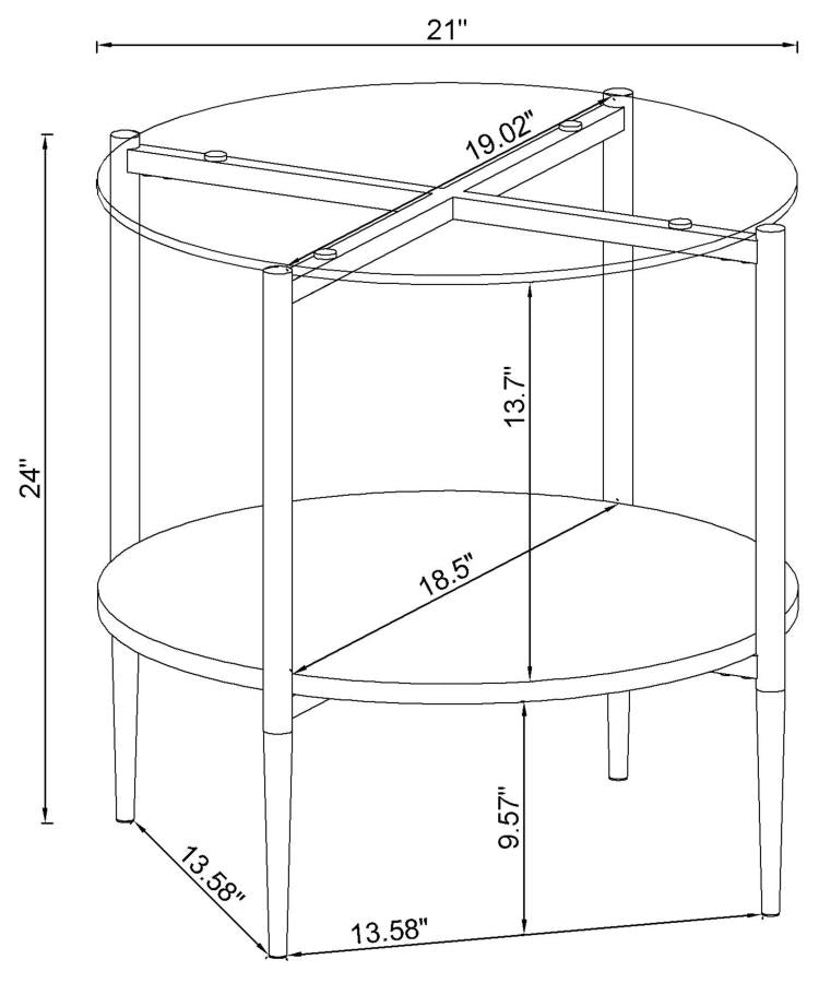 Cadee White End Table - MyWaynesHome #