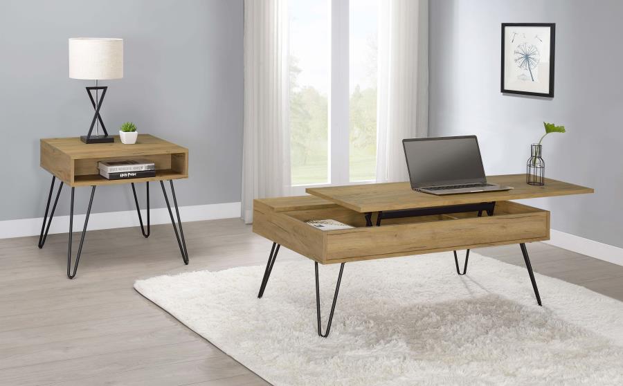 Fanning Brown Lift Top Coffee Table - MyWaynesHome #