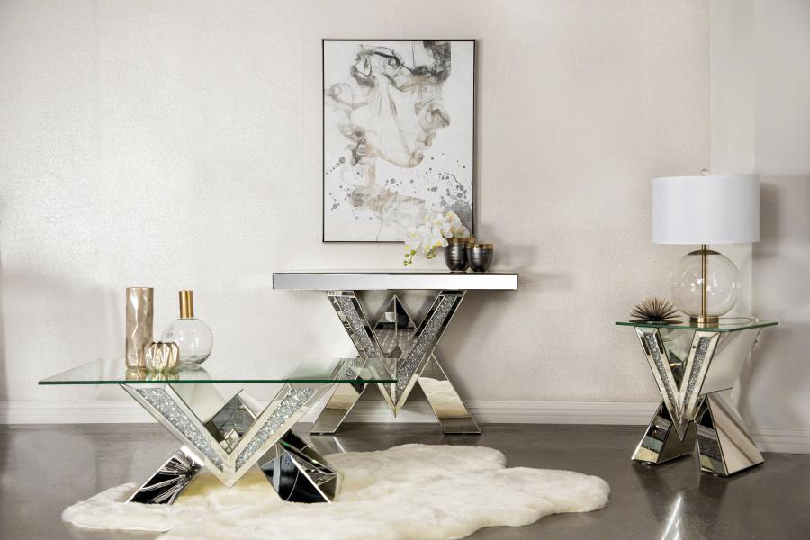 Taffeta Silver End Table - MyWaynesHome #