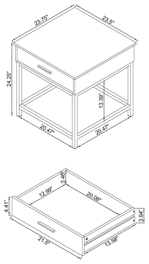 Byers Brown End Table - MyWaynesHome #