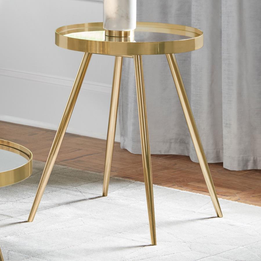 Kaelyn Gold End Table - MyWaynesHome #