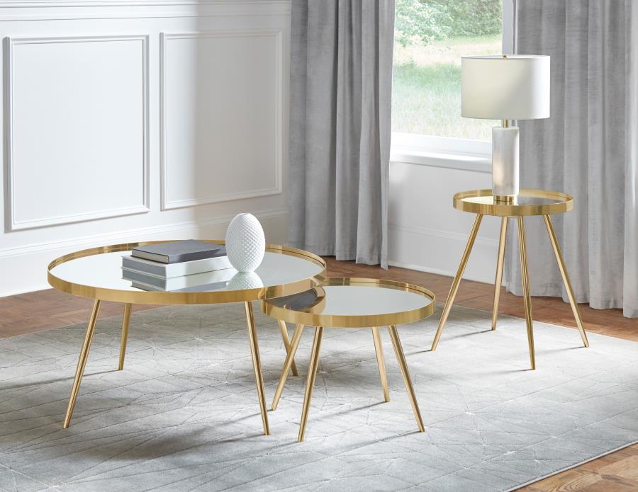 Kaelyn Gold End Table - MyWaynesHome #