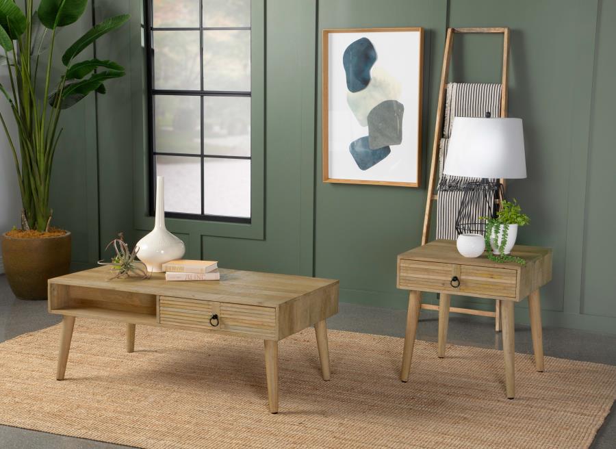 Zabel Brown Coffee Table - MyWaynesHome #