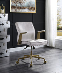 Attica - Office Chair - Vintage White Top Grain Leather