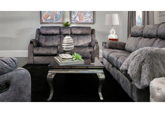 U7303 - 3 Piece Living Room Set (Recliner Sofa / Console Power Recliner Loveseat / Glider Recliner) - Granite