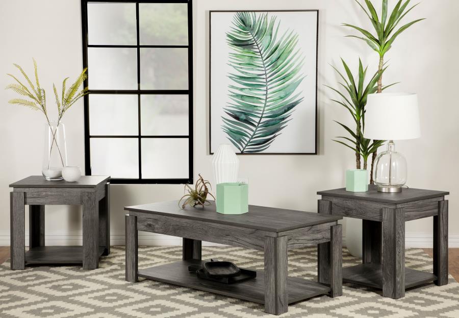 Donal Grey 3 Pc Coffee Table Set - MyWaynesHome #