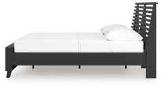 Danziar - Full Slat Panel Bed - Black