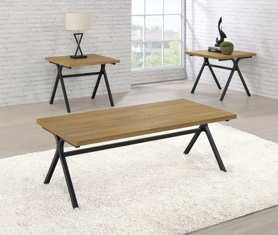 Colmar Brown 3 Pc Coffee Table Set - MyWaynesHome #