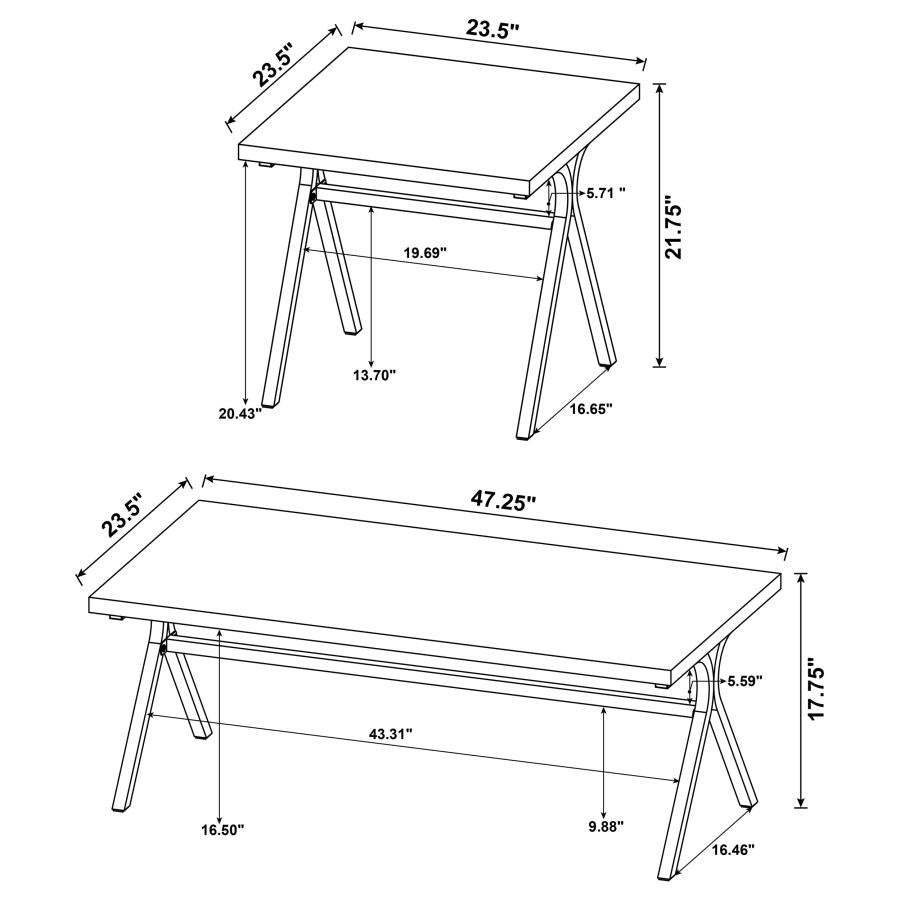 Colmar Brown 3 Pc Coffee Table Set - MyWaynesHome #