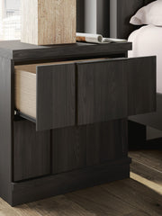 Shaehartin - Two Drawer Night Stand - Dark Brown