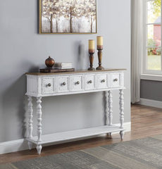 Bence - Console Table - Dark Charcoal & Antique White