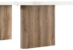 D2504 - Dining Table - White / Light Brown