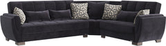 Ottomanson Armada Air - Upholstered Convertible Sectional With Storage - Microfiber