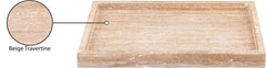 Barletta - Travertine Rectangular Tray - Natural