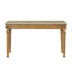Daesha - Sofa Table - Marble Top & Antique Gold