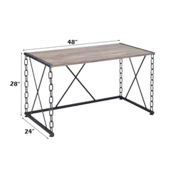 Jodie - Writing Desk (Same Ac00905) - Rustic Oak & Antique Black