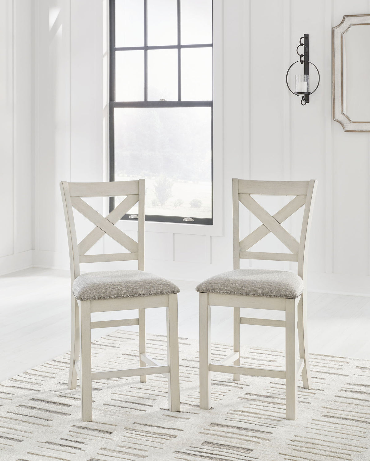 Robbinsdale - Upholstered Barstool (Set of 2) - Antique White