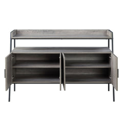 Samiya - TV Stand - Gray Oak & Black