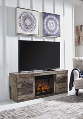 Derekson - TV Stand With Electric Fireplace - Multi Gray