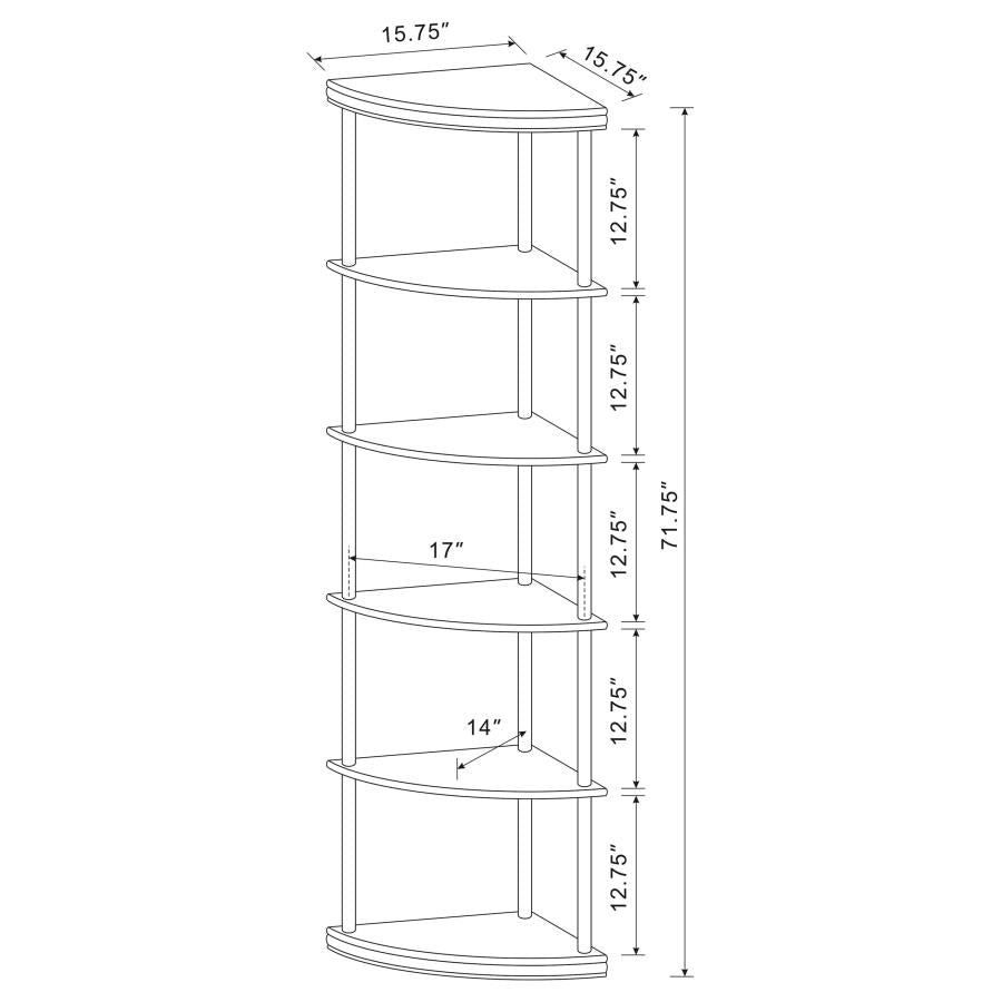 Bonwick Brown Corner Bookcase - MyWaynesHome #