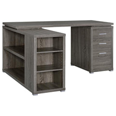 Yvette Grey L-shape Desk - MyWaynesHome #