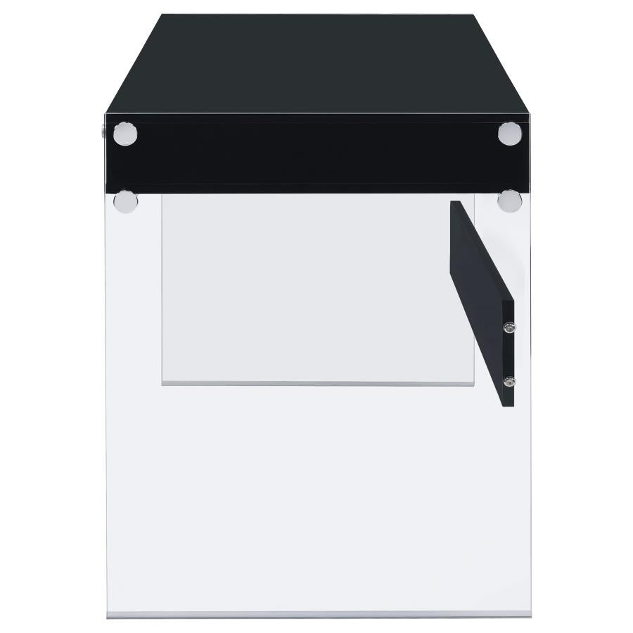 Dobrev Black Writing Desk - MyWaynesHome #