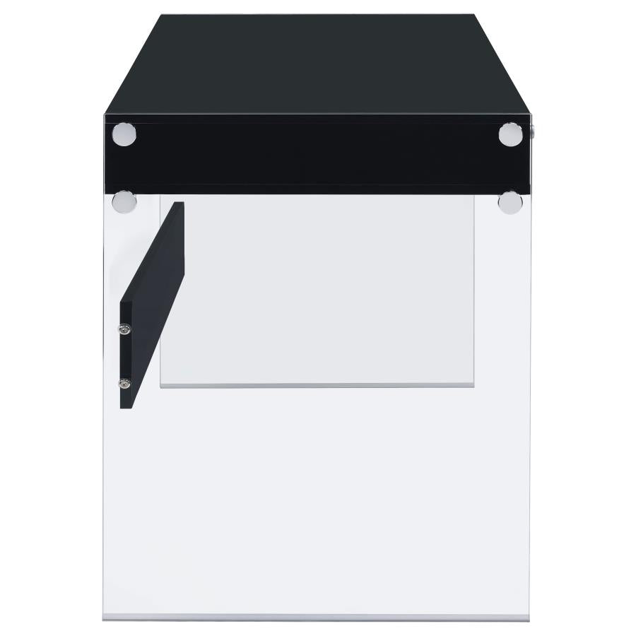 Dobrev Black Writing Desk - MyWaynesHome #