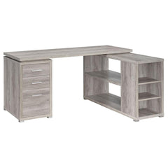 Yvette Grey L-shape Desk - MyWaynesHome #