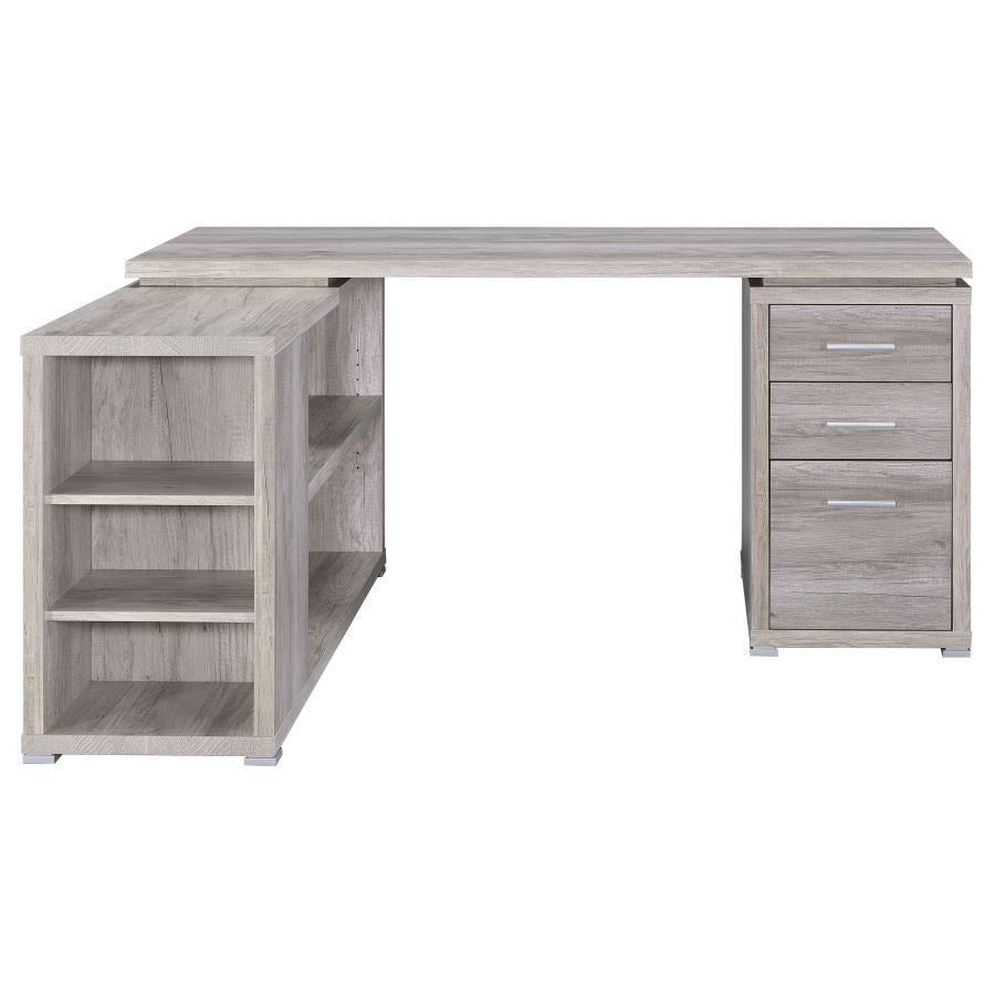 Yvette Grey L-shape Desk - MyWaynesHome #