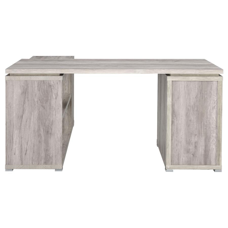Yvette Grey L-shape Desk - MyWaynesHome #