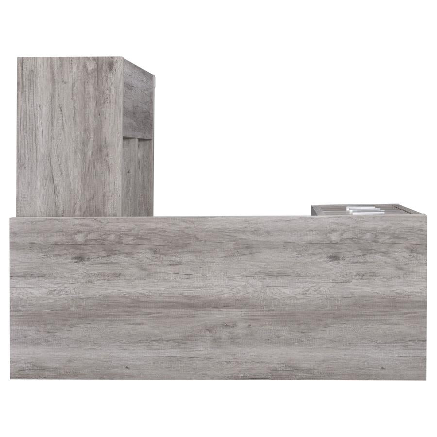 Yvette Grey L-shape Desk - MyWaynesHome #