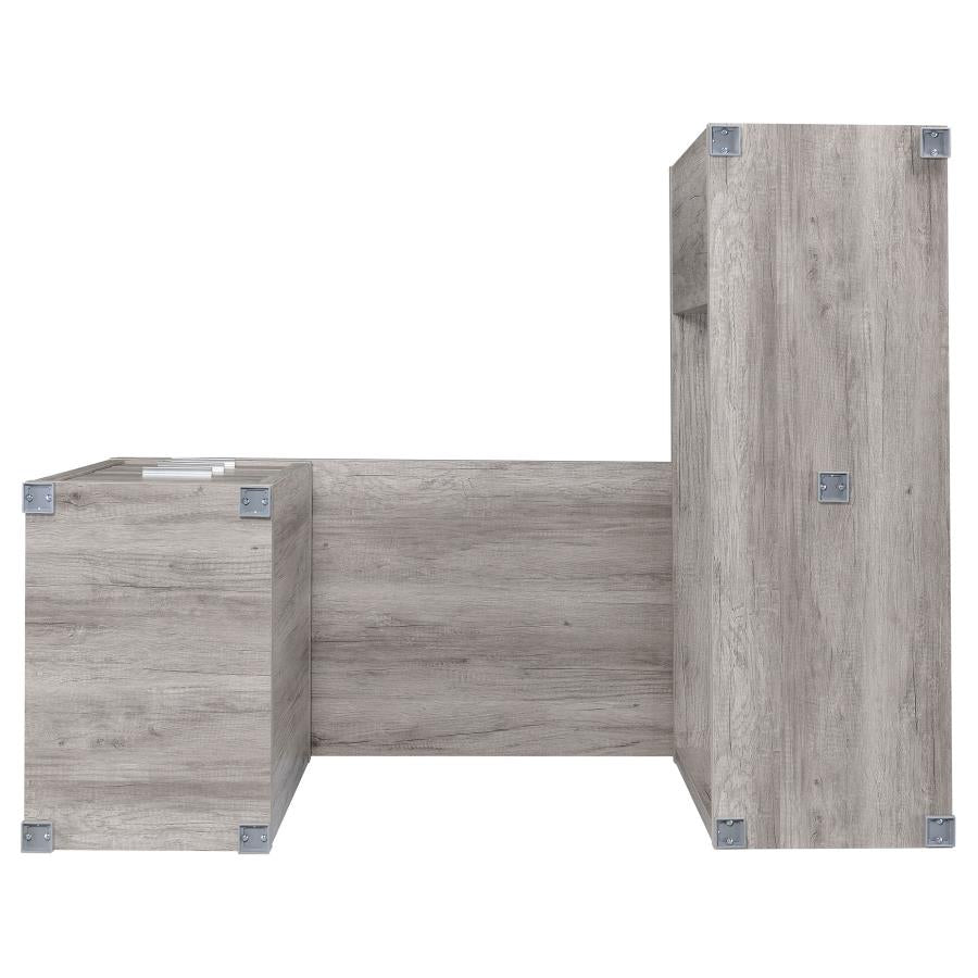 Yvette Grey L-shape Desk - MyWaynesHome #