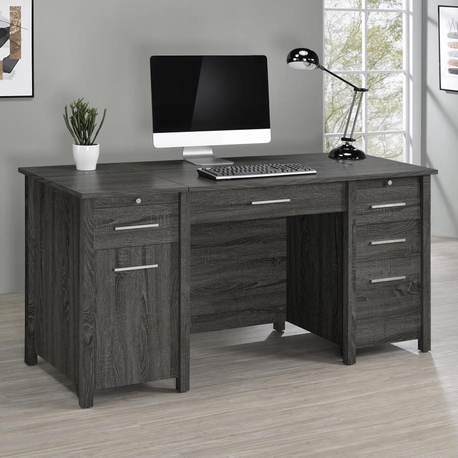 Dylan Grey Lift Top Computer Desk - MyWaynesHome #