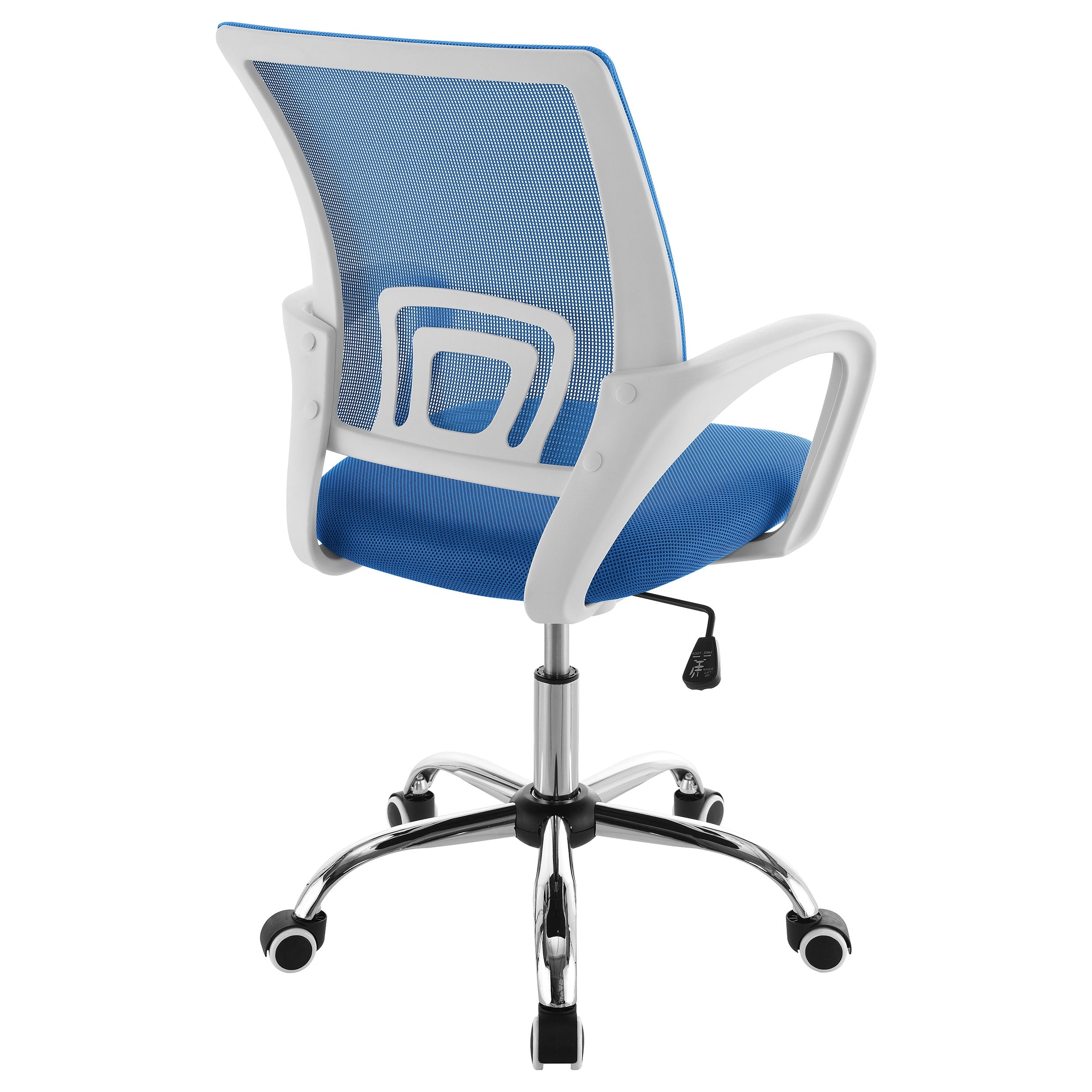 Felton Upholstered Adjustable Home Office Desk Chair Blue - MyWaynesHome #