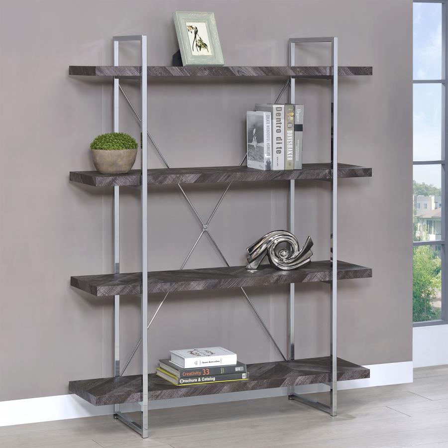 Grimma Grey Bookcase - MyWaynesHome #