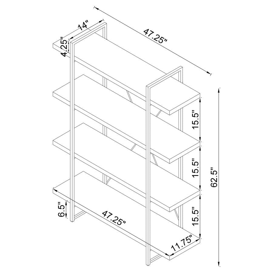 Grimma Grey Bookcase - MyWaynesHome #