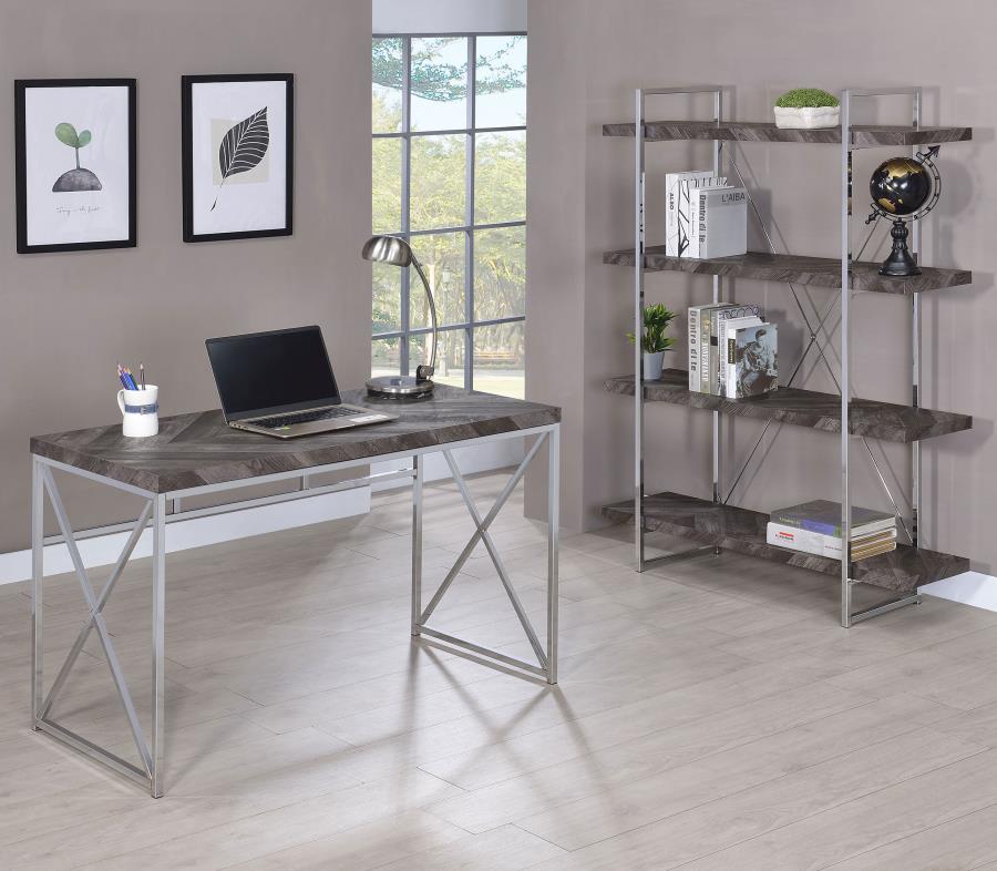 Grimma Grey Bookcase - MyWaynesHome #