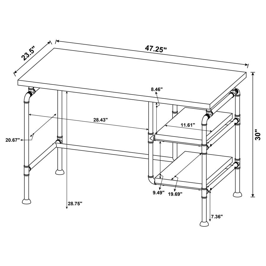 Delray Grey Writing Desk - MyWaynesHome #