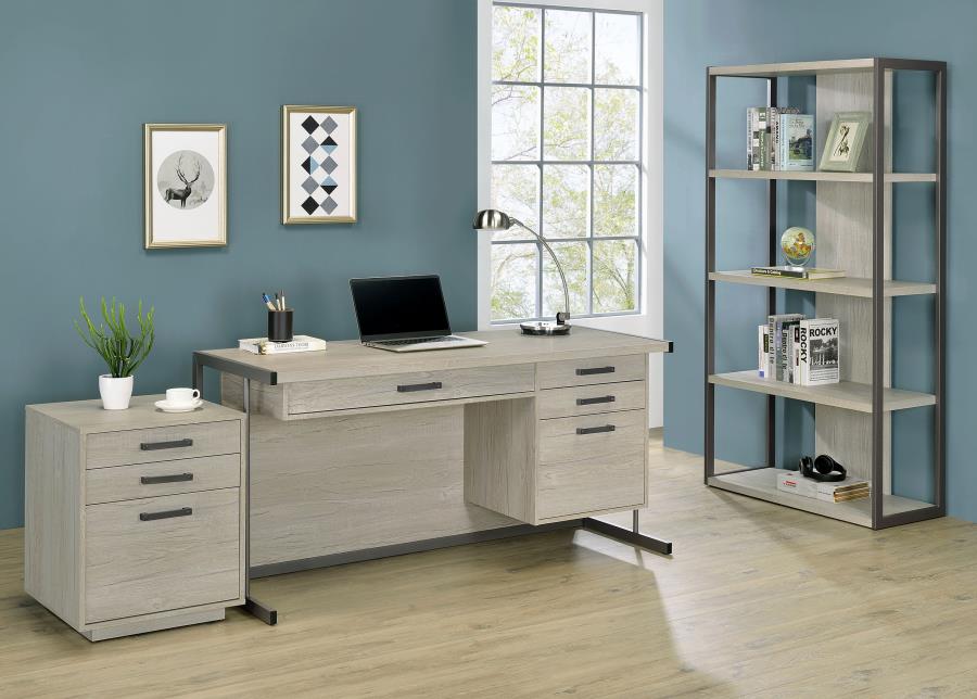 Loomis Grey Bookcase - MyWaynesHome #