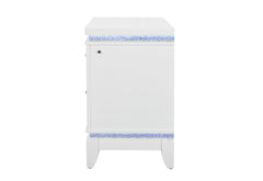 Alina - Nightstand With LED And USB - White