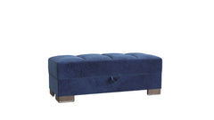 Ottomanson Armada X - Upholstered Convertible Wood Trimmed Ottoman With Storage - Microfiber