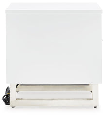 Gardoni - Chair Side End Table - White / Black