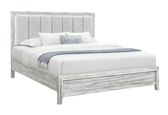Elsie - King Bed With LED - Light Grey