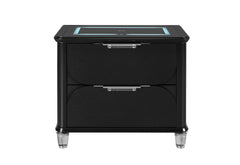 Lando - 5 Piece Queen Bedroom Set (Bed, Dresser & Mirror, Nightstand, Chest) - Black