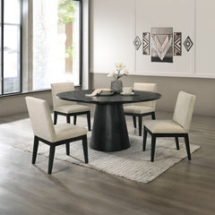 Froja - Round Dining Table - Black